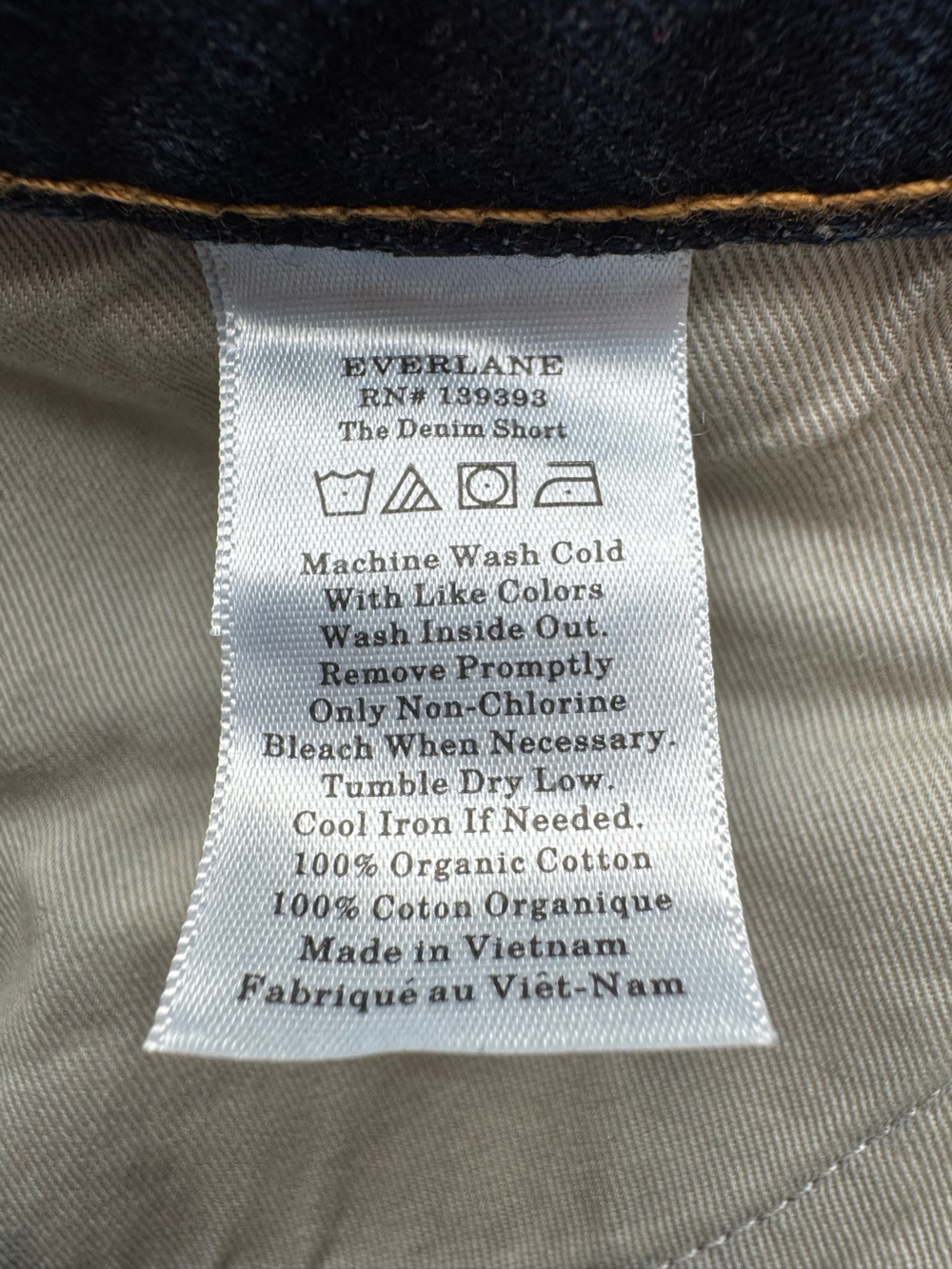Everlane The Denim Short Organic Cotton -Dark Blue - Picture 7 of 8